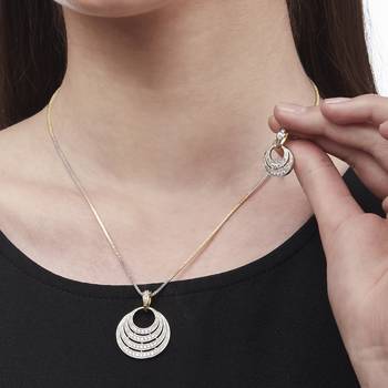 White cubic zirconia pendants 2