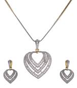 White cubic zirconia pendants