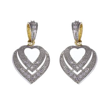 White cubic zirconia pendants 2