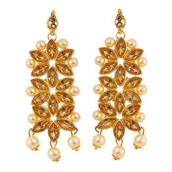 Gold cubic zirconia maang-tikka 2