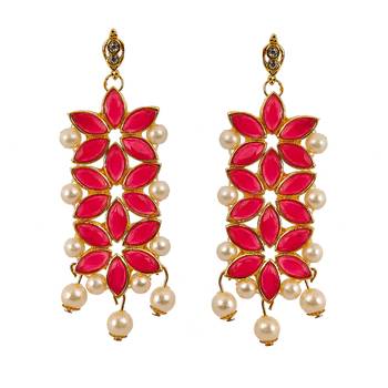 Red cubic zirconia maang-tikka 2