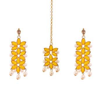 White cubic zirconia maang-tikka 1