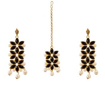 White cubic zirconia maang-tikka 1