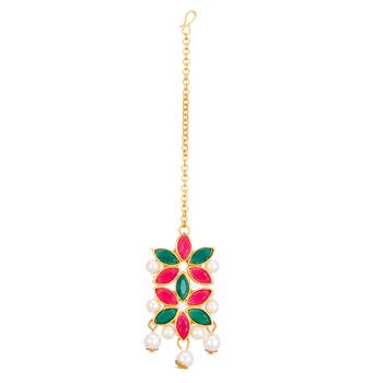 Multicolor cubic zirconia maang-tikka 3