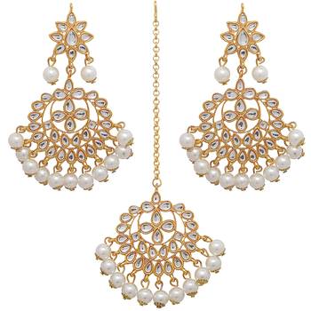 White cubic zirconia maang-tikka 1