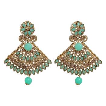 Green cubic zirconia maang-tikka 2