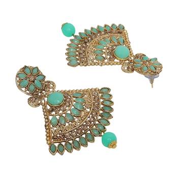 Green cubic zirconia maang-tikka 3