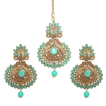 Multicolor cubic zirconia maang-tikka 1