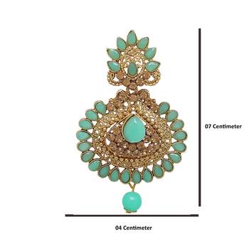 Multicolor cubic zirconia maang-tikka 4
