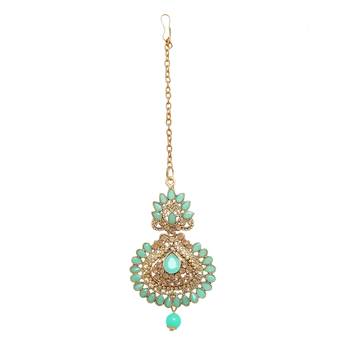 Multicolor cubic zirconia maang-tikka 5