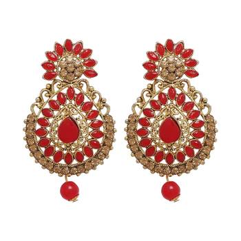 Red cubic zirconia maang-tikka 2