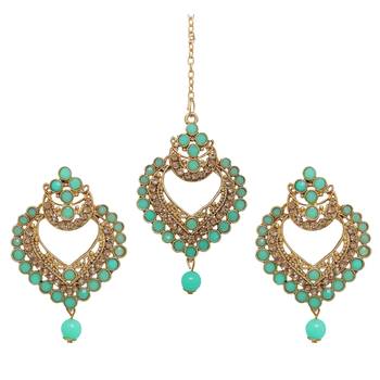 Multicolor cubic zirconia maang-tikka 1