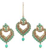 Multicolor cubic zirconia maang-tikka