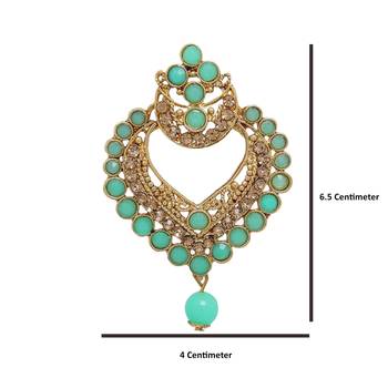Multicolor cubic zirconia maang-tikka 3