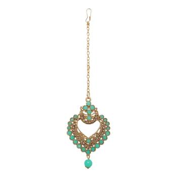 Multicolor cubic zirconia maang-tikka 5