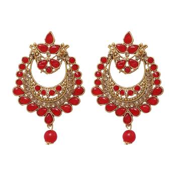 Red cubic zirconia maang-tikka 2