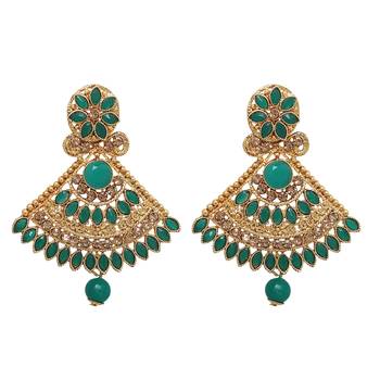 Green cubic zirconia maang-tikka 2