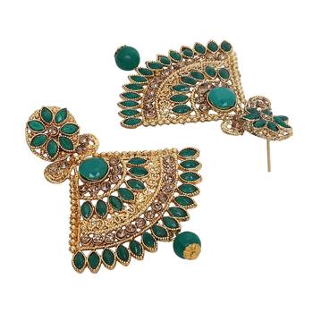 Green cubic zirconia maang-tikka 3
