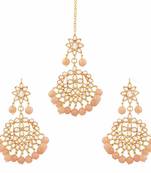 Multicolor cubic zirconia maang-tikka