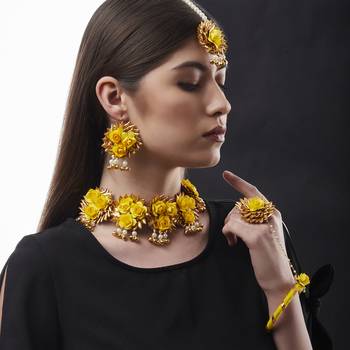 Yellow cubic zirconia jewellery-combo 1