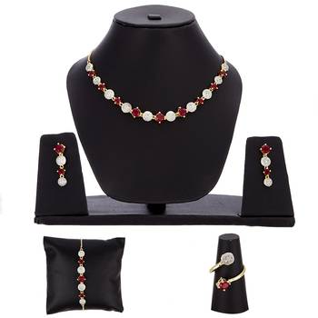Multicolor cubic zirconia jewellery-combo 3