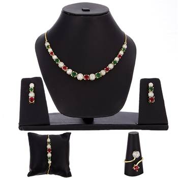 Multicolor cubic zirconia jewellery-combo 2