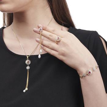Multicolor cubic zirconia jewellery-combo 1