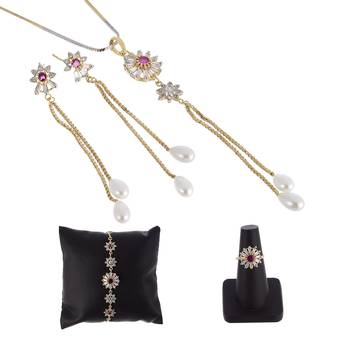 Multicolor cubic zirconia jewellery-combo 2