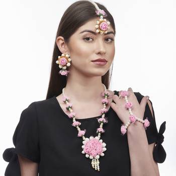 Pink cubic zirconia jewellery-combo 1