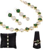 Green cubic zirconia jewellery-combo