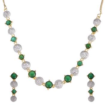 Green cubic zirconia jewellery-combo 3