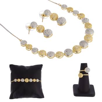 Multicolor cubic zirconia jewellery-combo 1
