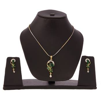 Green cubic zirconia jewellery-combo 3