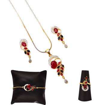 Multicolor cubic zirconia jewellery-combo 2