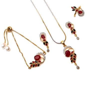 Multicolor cubic zirconia jewellery-combo 4