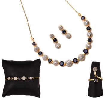 Multicolor cubic zirconia jewellery-combo 1