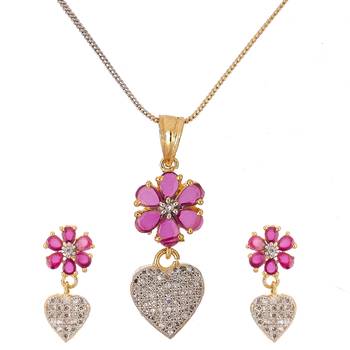 Multicolor cubic zirconia jewellery-combo 3