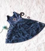 Turquoise - Heavy Imported Sequence Fabric All-over Kalli Patterned Gown for Girl Kids