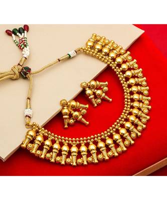 multicolor Traditinal Gold Plated Alloy Necklace 1