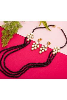 multicolor Traditinal Gold Plated Alloy Necklace