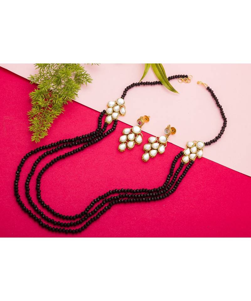 multicolor Traditinal Gold Plated Alloy Necklace