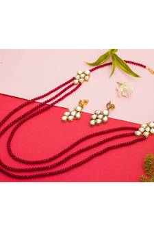 multicolor Traditinal Gold Plated Alloy Necklace