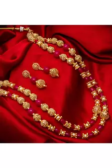 multicolor Traditinal Gold Plated Alloy Necklace