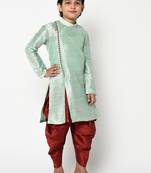 Boys Green Solid Kurta with Patiala