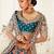 Blue embroidered silk semi stitched lehenga
