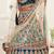 Blue embroidered silk semi stitched lehenga