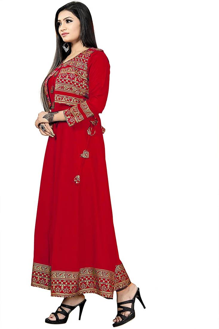 Women's Rayon Printed Readymade Kurti