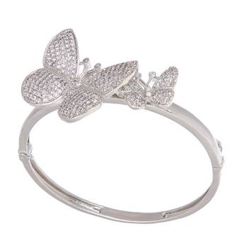 Silver cubic zirconia bangles-and-bracelets 1