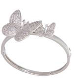 Silver cubic zirconia bangles-and-bracelets