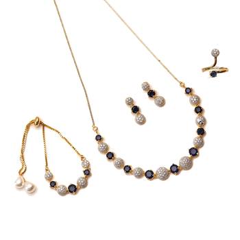 Multicolor cubic zirconia jewellery-combo 5